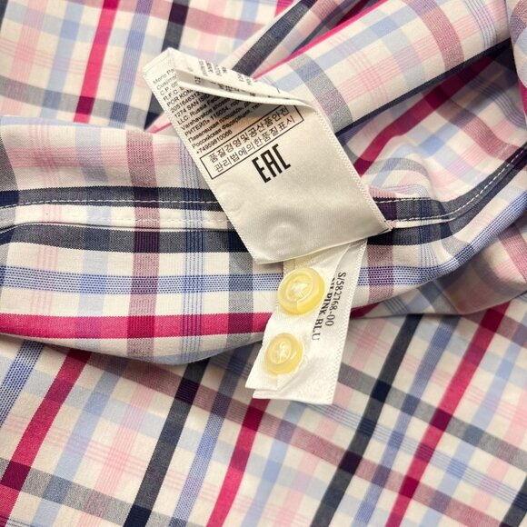 Banana Republic Mens L Camden Fit Plaid Shirt western preppy Red/Blue/White - Picture 9 of 11